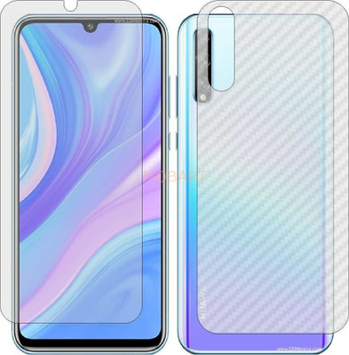 MOBART Front and Back Tempered Glass for HUAWEI Y8P (Front Matte Finish & Back 3d Carbon Fiber)(Pack of 2)