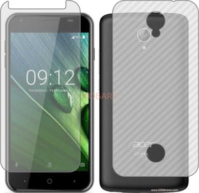 MOBART Front and Back Tempered Glass for ACER LIQUID Z6 (Front Matte Finish & Back 3d Carbon Fiber)(Pack of 2)