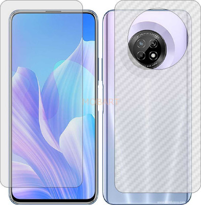MOBART Front and Back Tempered Glass for HUAWEI ENJOY 20 PLUS 5G (Front Matte Finish & Back 3d Carbon Fiber)(Pack of 2)