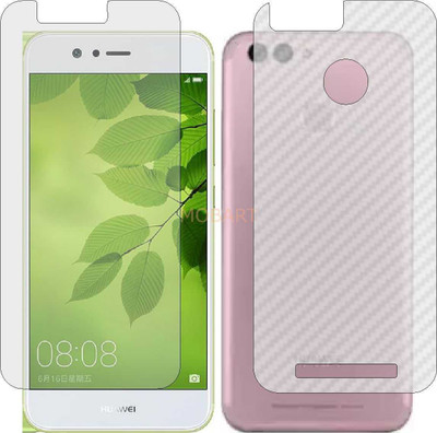 MOBART Front and Back Tempered Glass for HUAWEI NOVA 2 (Front Matte Finish & Back 3d Carbon Fiber)(Pack of 2)