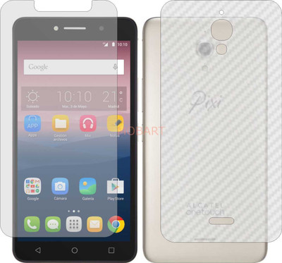 MOBART Front and Back Tempered Glass for ALCATEL PIXI 4 6 (Front Matte Finish & Back 3d Carbon Fiber)(Pack of 2)