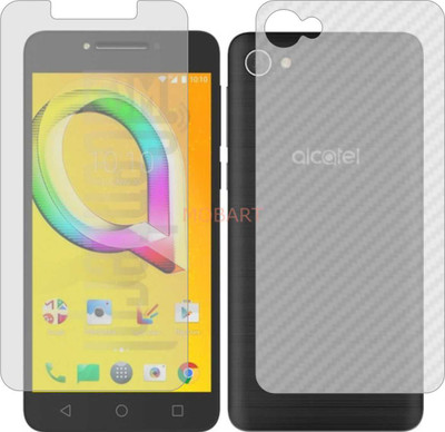 MOBART Front and Back Tempered Glass for ALCATEL A5 LED (Front Matte Finish & Back 3d Carbon Fiber)(Pack of 2)