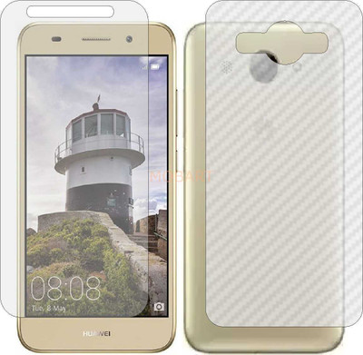 MOBART Front and Back Tempered Glass for HUAWEI Y3 2018 (Front Matte Finish & Back 3d Carbon Fiber)(Pack of 2)