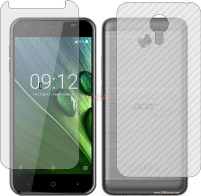 MOBART Front and Back Tempered Glass for ACER LIQUID Z6 PLUS (Front Matte Finish & Back 3d Carbon Fiber)(Pack of 2)