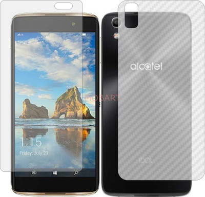 MOBART Front and Back Tempered Glass for ALCATEL IDOL 4S (Front Matte Finish & Back 3d Carbon Fiber)(Pack of 2)