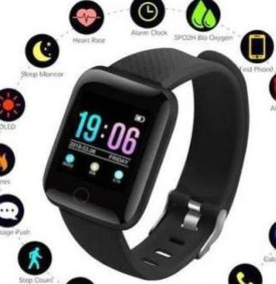 Malhotra enterprises ID116 fit bracelet watch Smartwatch(Black Strap, free size)