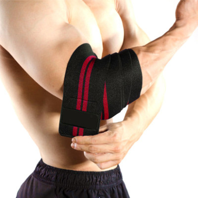Leosportz Professional Elbow Wraps Elastic Straps Brace Support Protector for Weightlifting Elbow Support(Black)