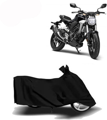 Exciting collections Two Wheeler Cover for Honda(CB300R, Black)