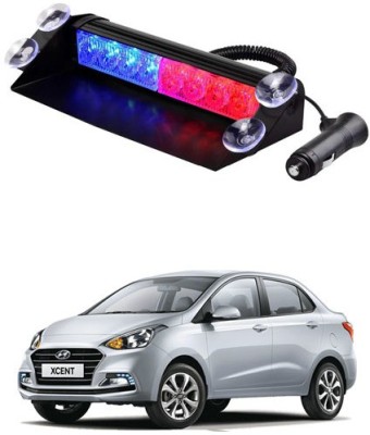 RKPSP 8 LED Red/Blue Waterproof Police Light For Xcent Fog Lamp Car, Truck, Van LED for Hyundai (12 V, 55 W)(Xcent, Pack of 1)