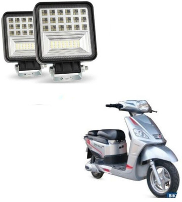 AUTOGARH 42 LED Square Fog Light for Hero Electric NYX e5 Fog Lamp Motorbike LED for Hero (12 V, 126 W)(Electric NYX e5, Pack of 2)