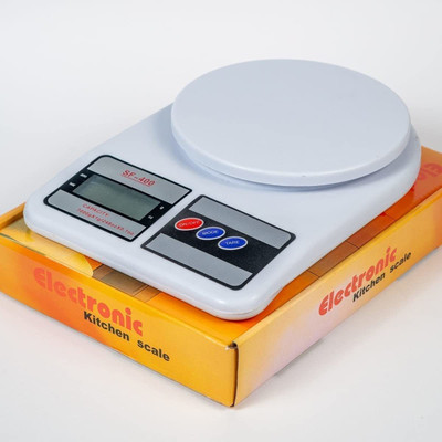My Machine 400 Electronic Digital Weight Scale LCD Kitchen Weight Scale Machine Weighing Scale(White)
