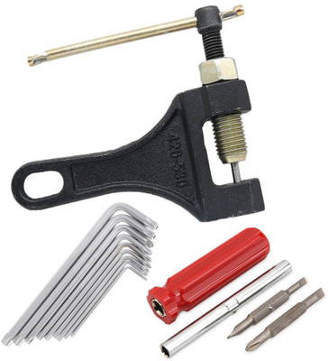 Digital Craft Combo of 3 Essential Tools Bicycle Chain Pin Remover Bike Link Breaker Splitter MTB Cycle Repair with Tool Bicycle Chain Puller Link Extractor Cycle Repair with 4in1 Screw Driver & Trox Allen Key Single Sided Speciality(Pack of 1) Digital Craft Combo of 3 Essential Tools Bicycle Chain Pin Remover Bike Link Breaker Splitter MTB Cycle Repair with Tool Bicycle Chain Puller Link Extractor Cycle Repair with 4in1 Screw Driver & Trox Allen Key Single Sided Speciality(Pack of 1)