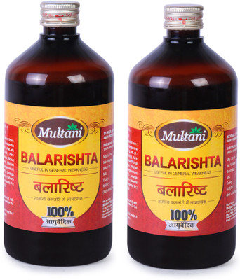 Multani Balarishta Syrup | Usefull In Stress Relief, Weakness - (450ml Each)(Pack of 2, 900 ml)