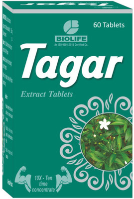 BIOLIFE TAGAR EXTRACT TAB pack of 1(60 Tablets)