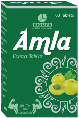 BIOLIFE AMLA EXTRACT TAB pack of 3(Pack of 3, 180 Tablets)
