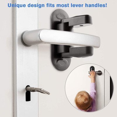 45% OFF on Newvent 2Pcs Child Door Lever Lock | Baby Safety Door Lever Lock with Double Adhesive (Black Color - 2pcs)(Black) 45% OFF on Newvent 2Pcs Child Door Lever Lock | Baby Safety Door Lever Lock with Double Adhesive (Black Color - 2pcs)(Black)