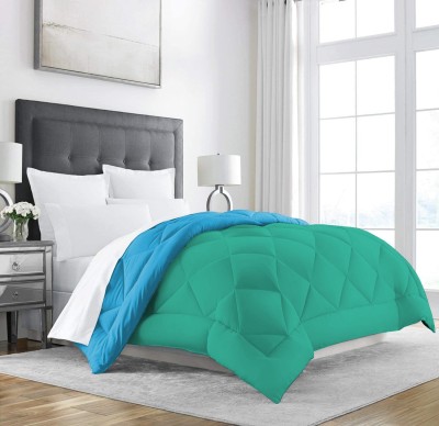 Linenovation Solid Single Comforter for  Heavy Winter(Polyester, Light Blue : Sky Blue)