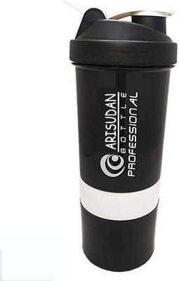 Arisudan 500 ml Plastic Shaker(Pack of 1, White, Black)
