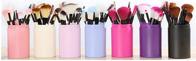 teayason Beauty Soft Multi-Color Premium 12 Piece Makeup Brush Set with Storage Box(Pack of 12)