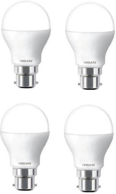 YASKARN 9 W Basic Standard B22 LED Bulb(White, Pack of 4)