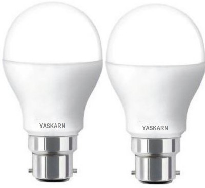 YASKARN 9 W Standard B22 LED Bulb(White, Pack of 2)