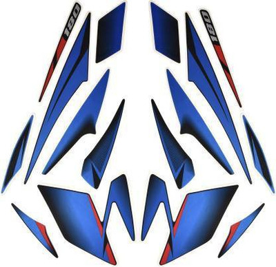 SunStick Sticker & Decal for Bike(Blue, Red)