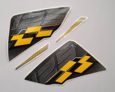 SunStick Sticker & Decal for Scooter(Yellow, Silver)