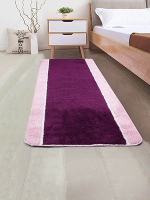 Saral Home Purple Cotton Runner(2 ft,  X 5 ft, Rectangle)