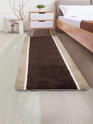 Saral Home Brown Cotton Runner(2 ft,  X 5 ft, Rectangle)