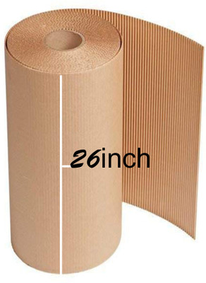 Shivarth Corrugated Cardboard Paper Roll Brown Paper for Packing and Crafting Roll Material Cardboard Roll 290 GSM ( 26 Inch x 5 Meter ) Packaging Box(Pack of 1 Brown)