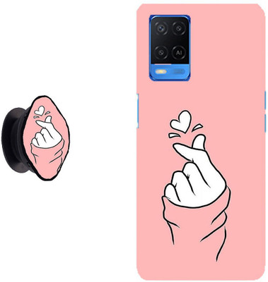 SPBR Back Cover for Oppo A54 5G(Pink, White, Cases with Holder, Pack of: 2)