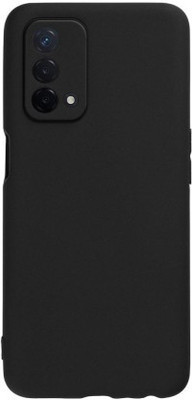 Asprint Back Cover for OPPO A74 5G(Black, Silicon, Pack of: 1)