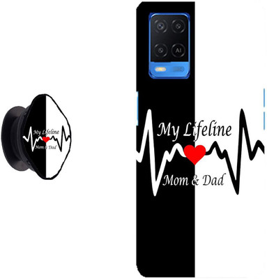 SPBR Back Cover for Oppo A54(Black, White, Cases with Holder, Pack of: 2)