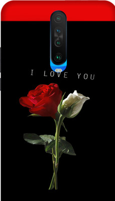 Kotuku Book Cover for POCO X2 Printed I Love You, Love, Flower Back Cover(Multicolor, Hard Case, Pack of: 1)