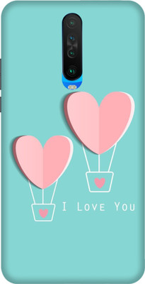 Kotuku Book Cover for POCO X2 Printed I Love You, Love, Heart Back Cover(Multicolor, Hard Case, Pack of: 1)