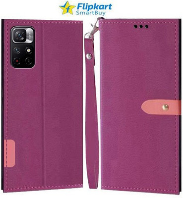 Flipkart SmartBuy Flip Cover for Redmi Note 11T 5G, POCO M4 Pro 5G(Pink, Cases with Holder, Pack of: 1)