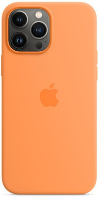 Apple Back Cover for iPhone 13(Marigold, Silicon)