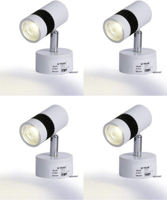 D'Mak 3 Watt Warm White Adjustable 180° LED Spot Wall Track Light (Decorative Spot Light) | Track Light | | led spot Track Light | | Focus Track Light | {Set -04} Track Light Ceiling Lamp(White)