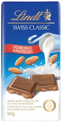 LINDT Swiss Classic Chocolate With Gently Roasted Almonds (IMPORTED) Bars(100 g)