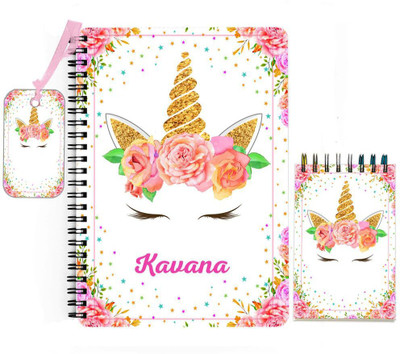 epheriwala Kavana UNicorn A5 Diary Ruled 140 Pages(Pink)