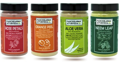 Panchkarma Ayurveda Herbal & Natural Rose Patels, Orange Peel, Aloevera, Neem Powder For Fairness Sun-Tan Acne-Spot Face Pack(400 g)