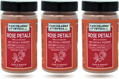 Panchkarma Ayurveda Pack Of 3 Herbal & Natural Rose Petals Powder For Fairness(300 g)