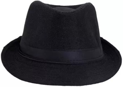 Vitota stylish cowboys round hat protect face for sunlight summer cap for boys & girls(Black, Pack of 1)