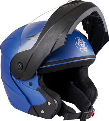 4U SUPREME Aester blue black Motorbike Helmet(Blue black)