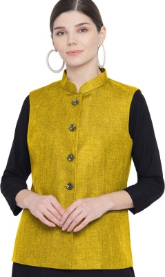 Vastraa Fusion Sleeveless Solid Women Jacket