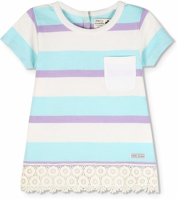Cherry Crumble by Nitt Hyman Baby Girls Casual Cotton Blend Top(Multicolor, Pack of 1)