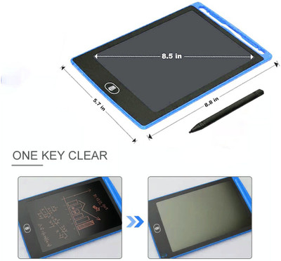 Wrapadore Toy LCD Writing Tablet 8.5Inch E-Note Pad (B)(Random Color)(Blue)