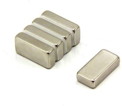 ART IFACT 5 Pieces of 15mm x 10mm x 5mm Neodymium Magnets - N52 Block Magnets - Rare Earth NdfeB Magnets - For DIY, School Project or Commercial Usage Fridge Magnet, Multipurpose Office Magnets, Magnetic Paper Holder Pack of 5(Silver)