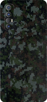 Mclaxa Skin For Oppo Reno 3Pro mobile back skin, Camo Digital Mobile Skin(Camo Digital Skin With Super Matte Finish)