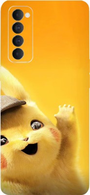 TJ CREATION OPPO Reno4 Pro Mobile Skin(Ultra Super Baby Pikachu Skin With High Matte Finish.)